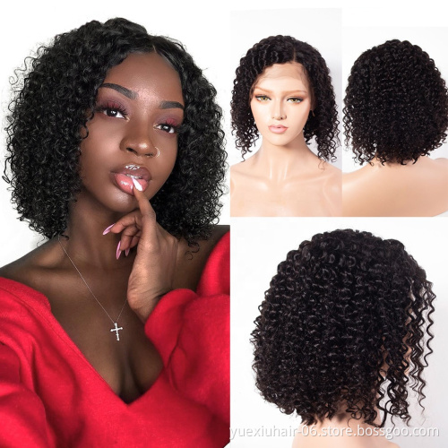 CELIE Brazilian Virgin Human Hair Curly BOB Wigs Lace Front Alipearl Glueless Cheap Short BOB Human Hair Virgin Wigs